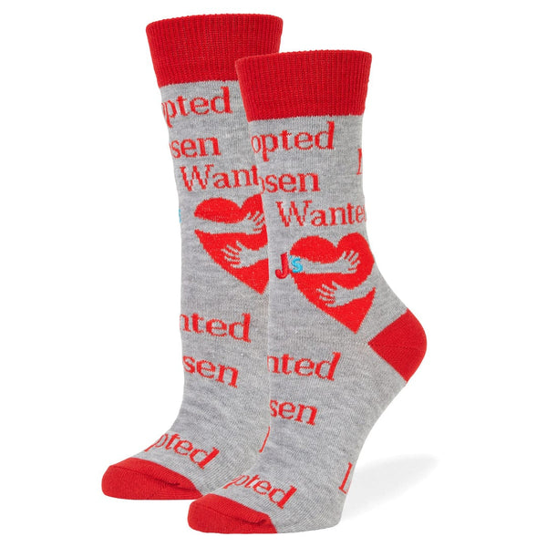 Adoption Crew Socks Grey / Medium