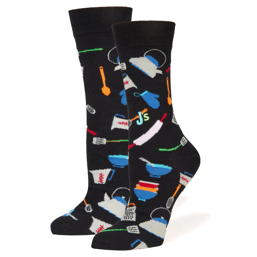 Baking Women's Crew Socks Black