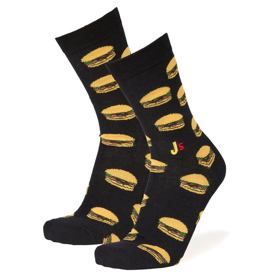Hamburger Men's Crew Socks Black