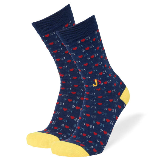 Down Syndrome Awareness Knit Men's Crew Socks Navy