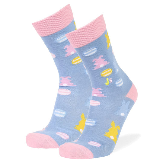Easter Bunny Crew Socks Blue / Large