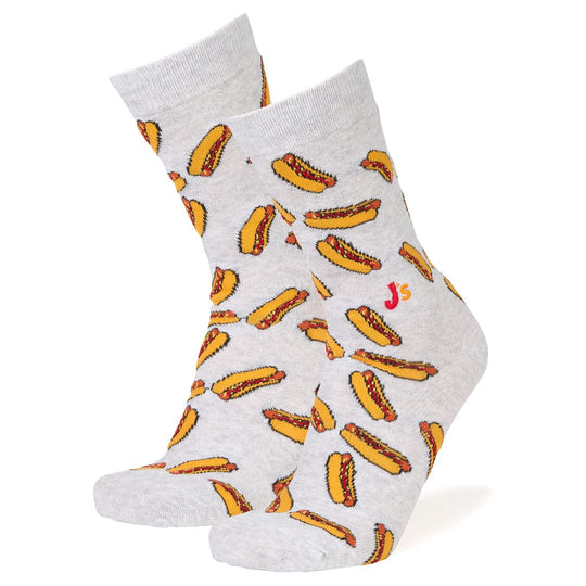 Hot Dogs Men's Crew Socks Grey