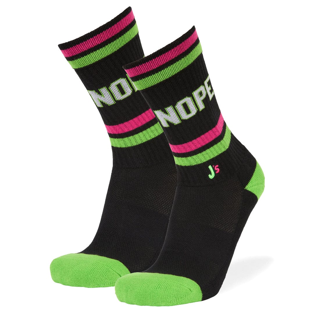 NOPE Athletic Unisex Crew Socks Black / Large