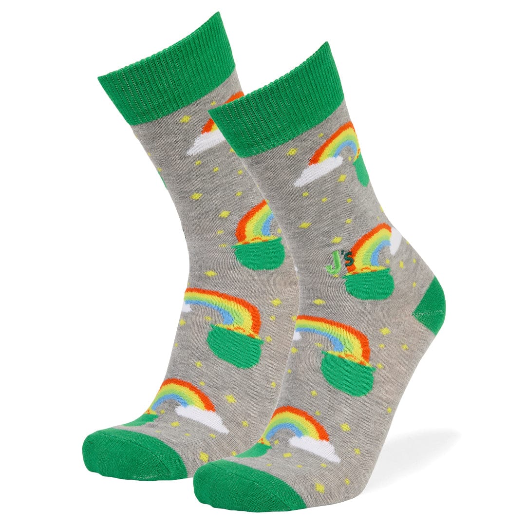 Pot Of Gold Men's Crew Socks Grey