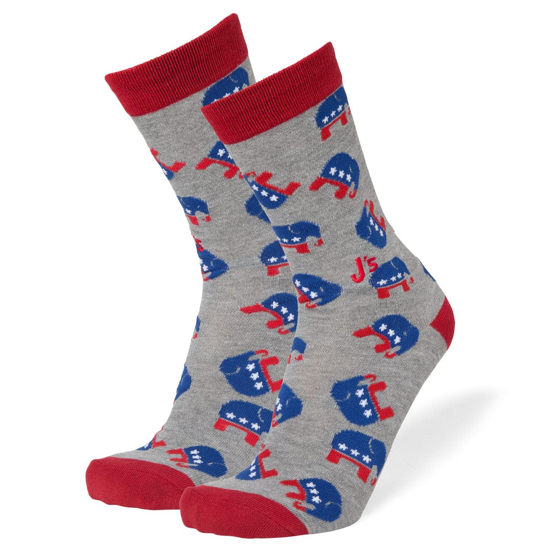 Republican Men&#39;s Crew Socks Grey