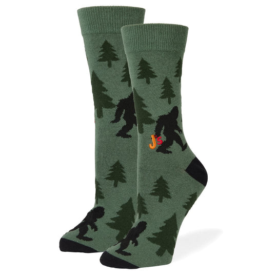 Sasquatch Women's Crew Socks Green
