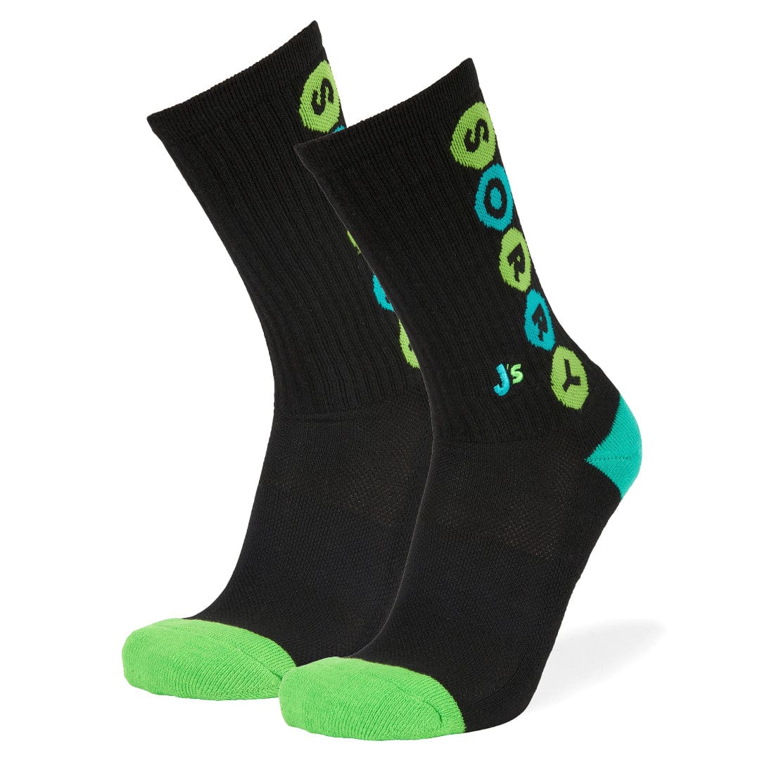 SORRY Athletic Crew Socks Black / Large