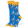 Wheels On Fire Crew Socks Blue
