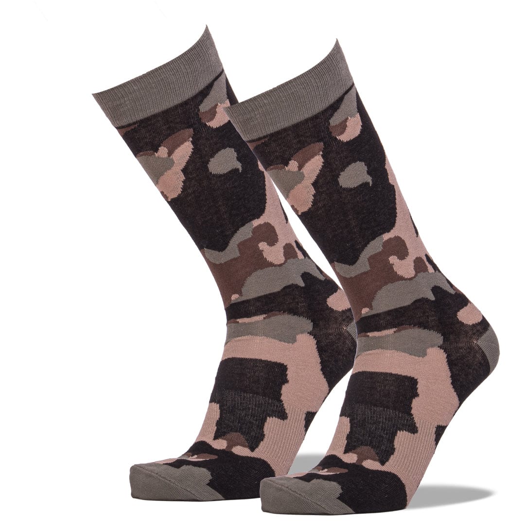 Camouflage Socks Men’s Crew Sock Green