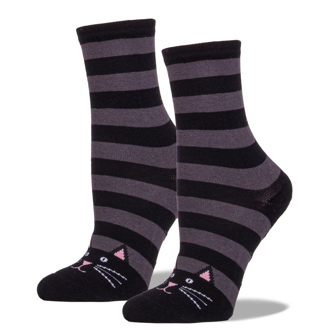 Cat Socks - Pink & Gray