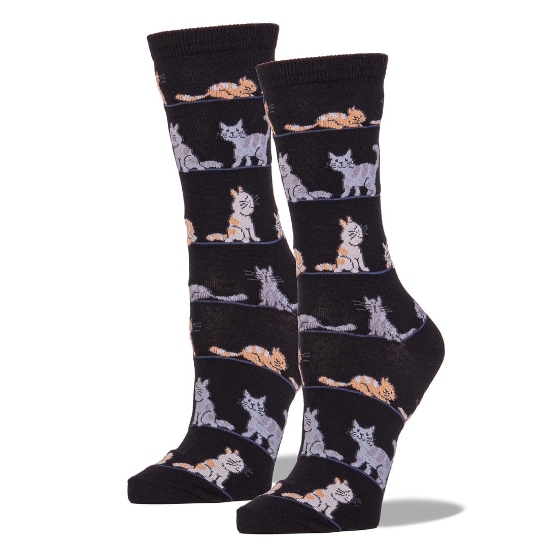 Cats Socks Women&#39;s Crew Sock Black