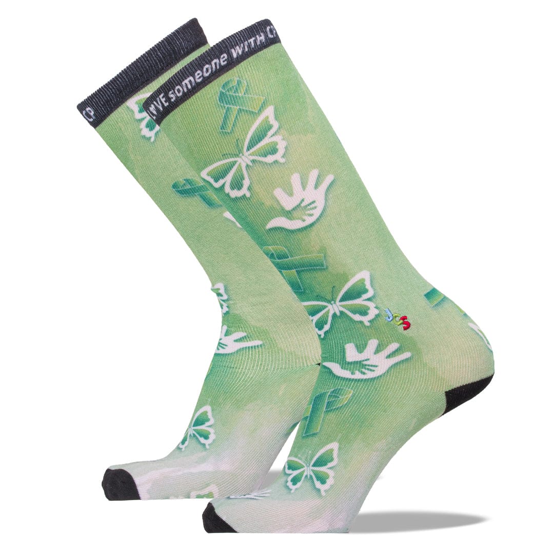 Cerebral Palsy Awareness Watercolor Knee High Sock Green
