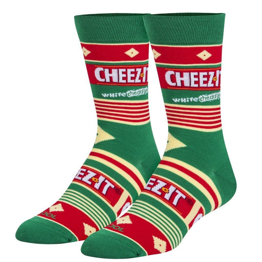 Cheez It White Cheddar Men's Crew Socks Green