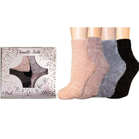 Alexa Rose Chenille 4 Pack Box Pink / Black / Grey