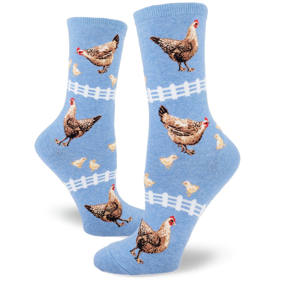 Chicken Women's Crew Socks Blue