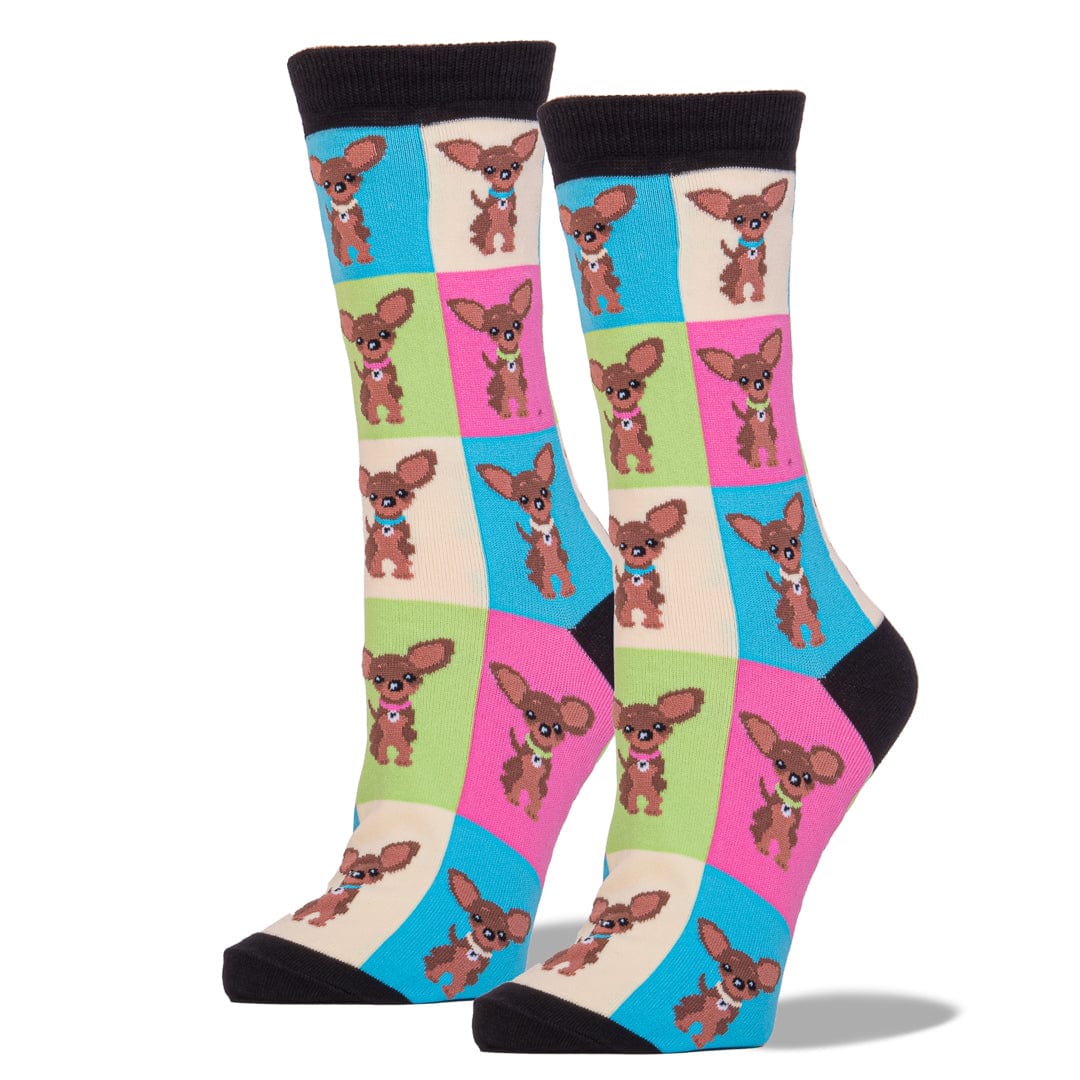 Chihuahua Socks  Women&#39;s Crew Sock Multi