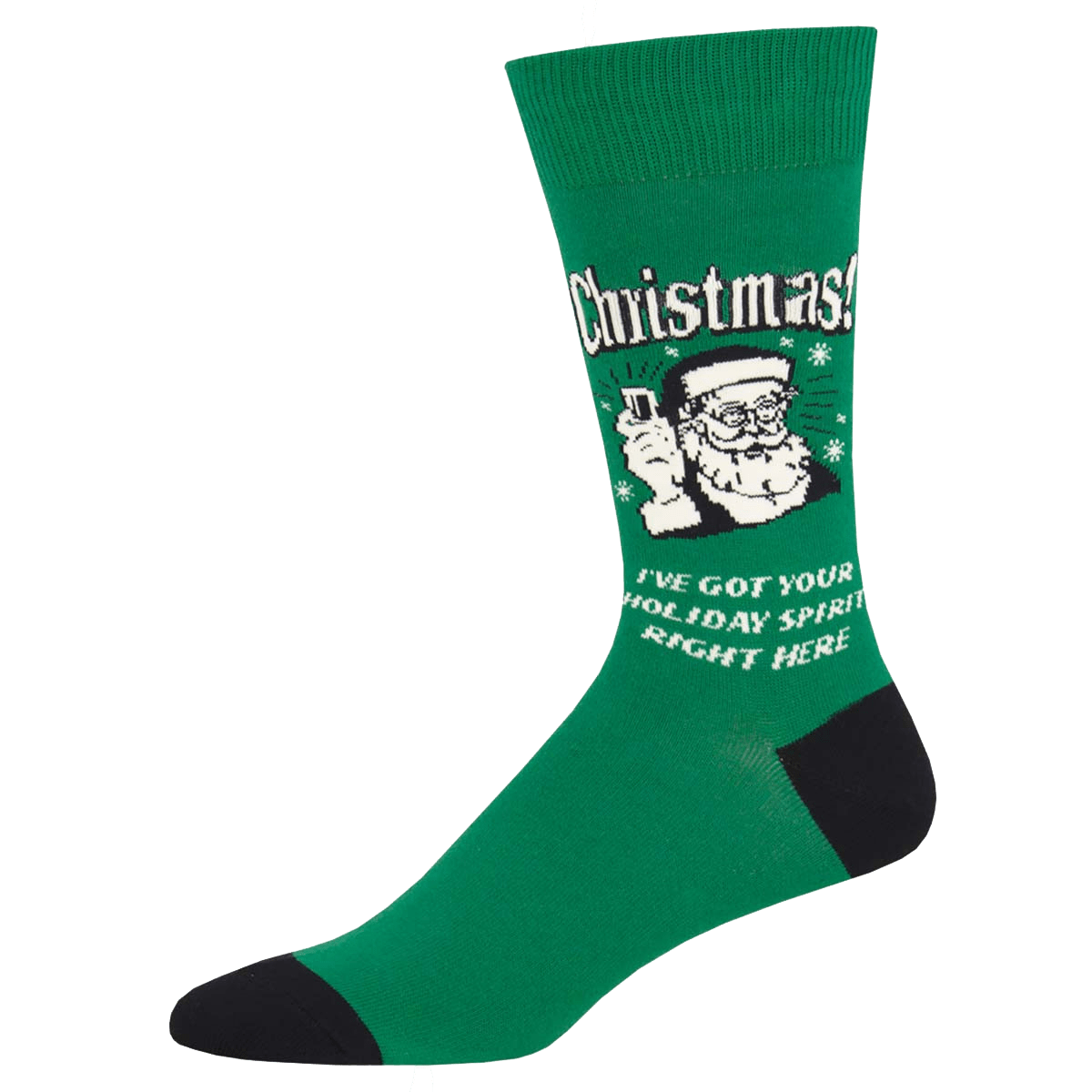 Christmas Spirit Men&#39;s Crew Socks Green