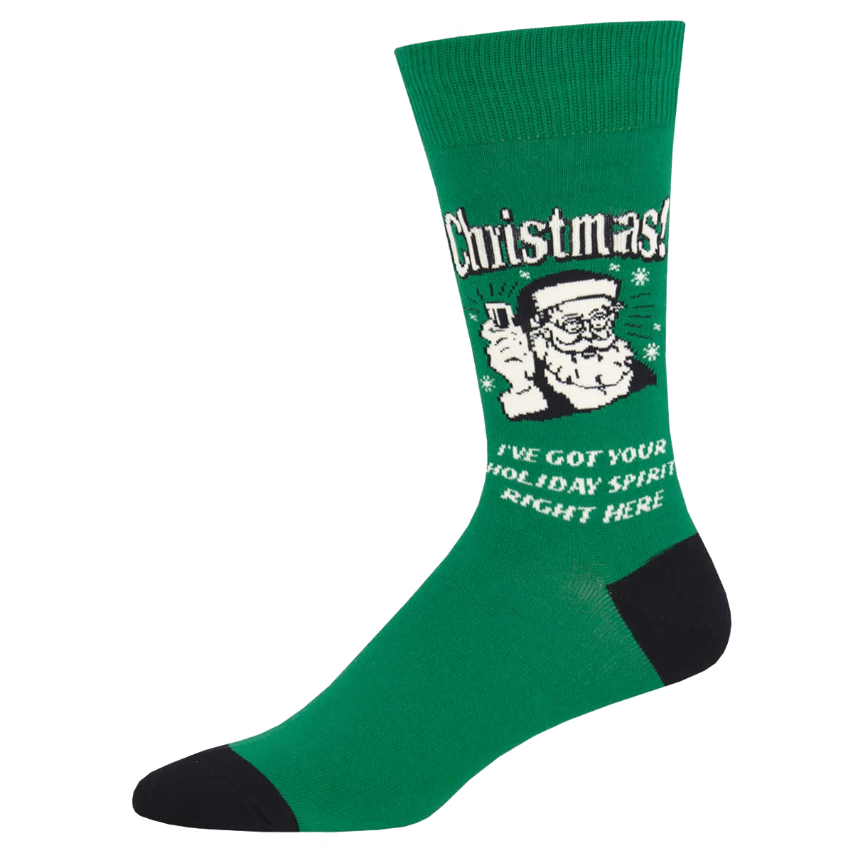 Christmas Spirit Men's Crew Socks Green