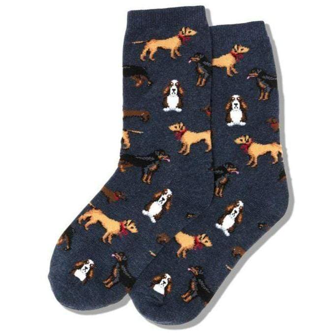 Classic Dogs Kids Crew Sock Blue