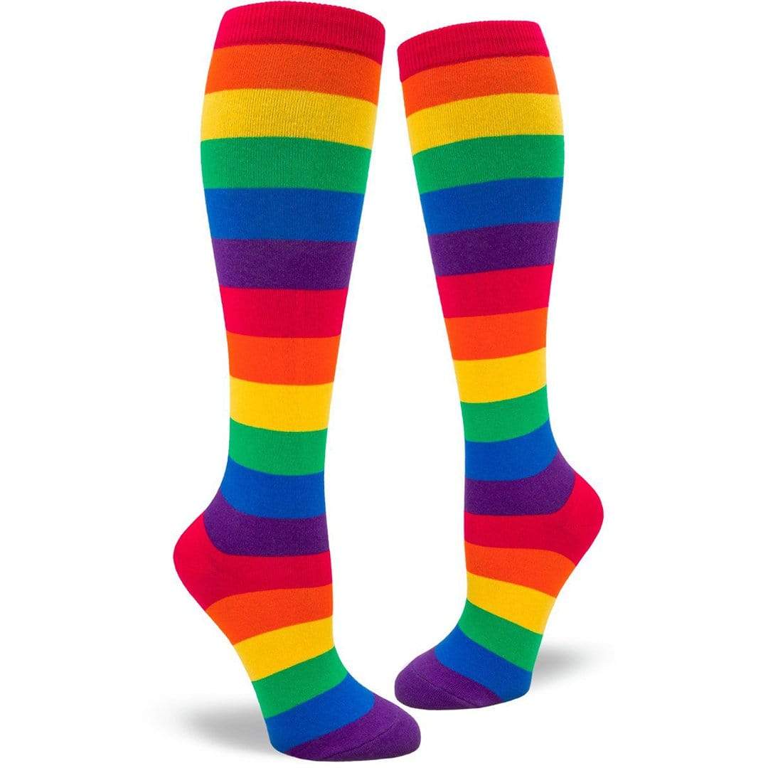 Classic Rainbow Striped Knee High Sock Rainbow