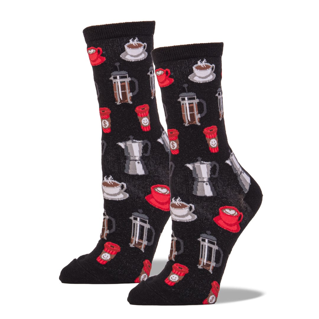Black Coffee Women's Crew Sock black