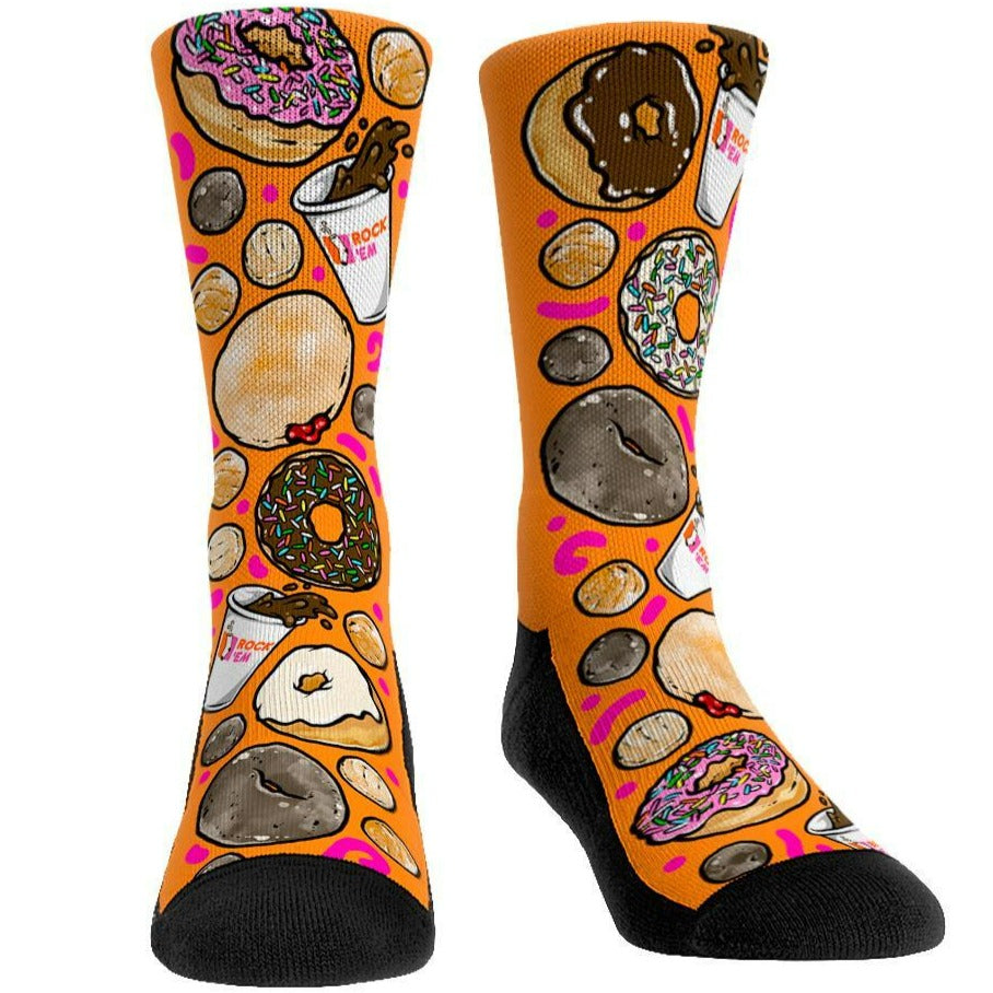 Coffee & Donuts Crew Sock Men's / Orange