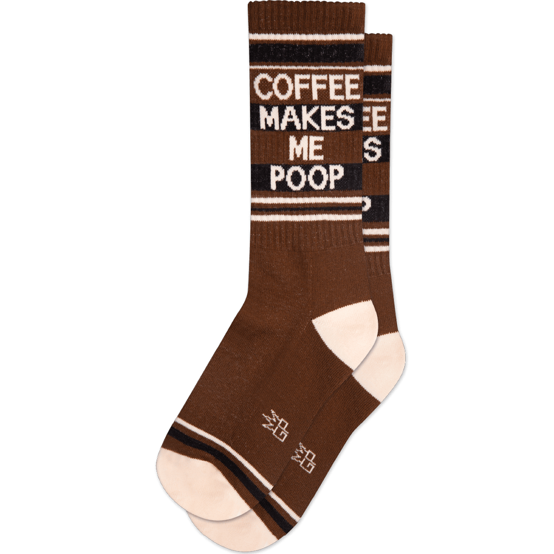 Coffee Makes Me Poop Unisex Crew Sock Brown