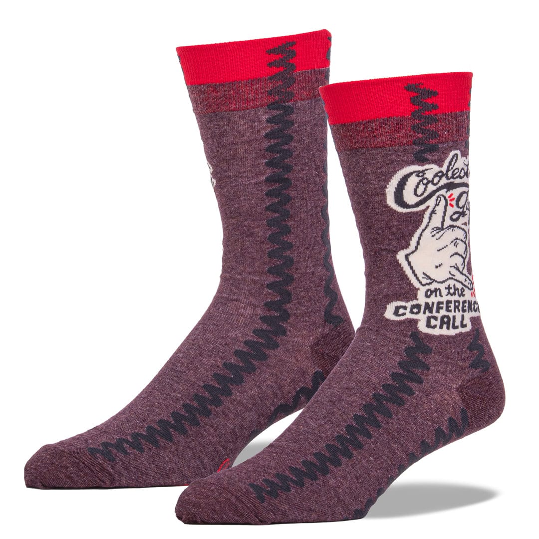 Coolest Guy on a Conference Call Socks Men’s Crew Sock Brown