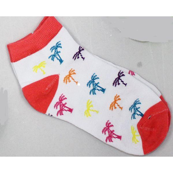 Palm Trees - Women&#39;s Ankle Sock coral