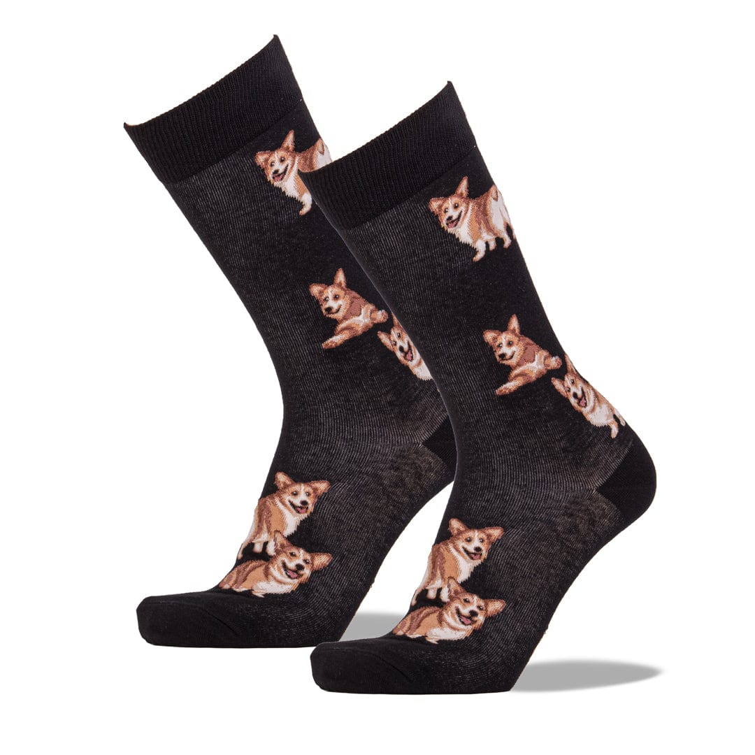Corgi Butt Socks Men’s Crew Sock black