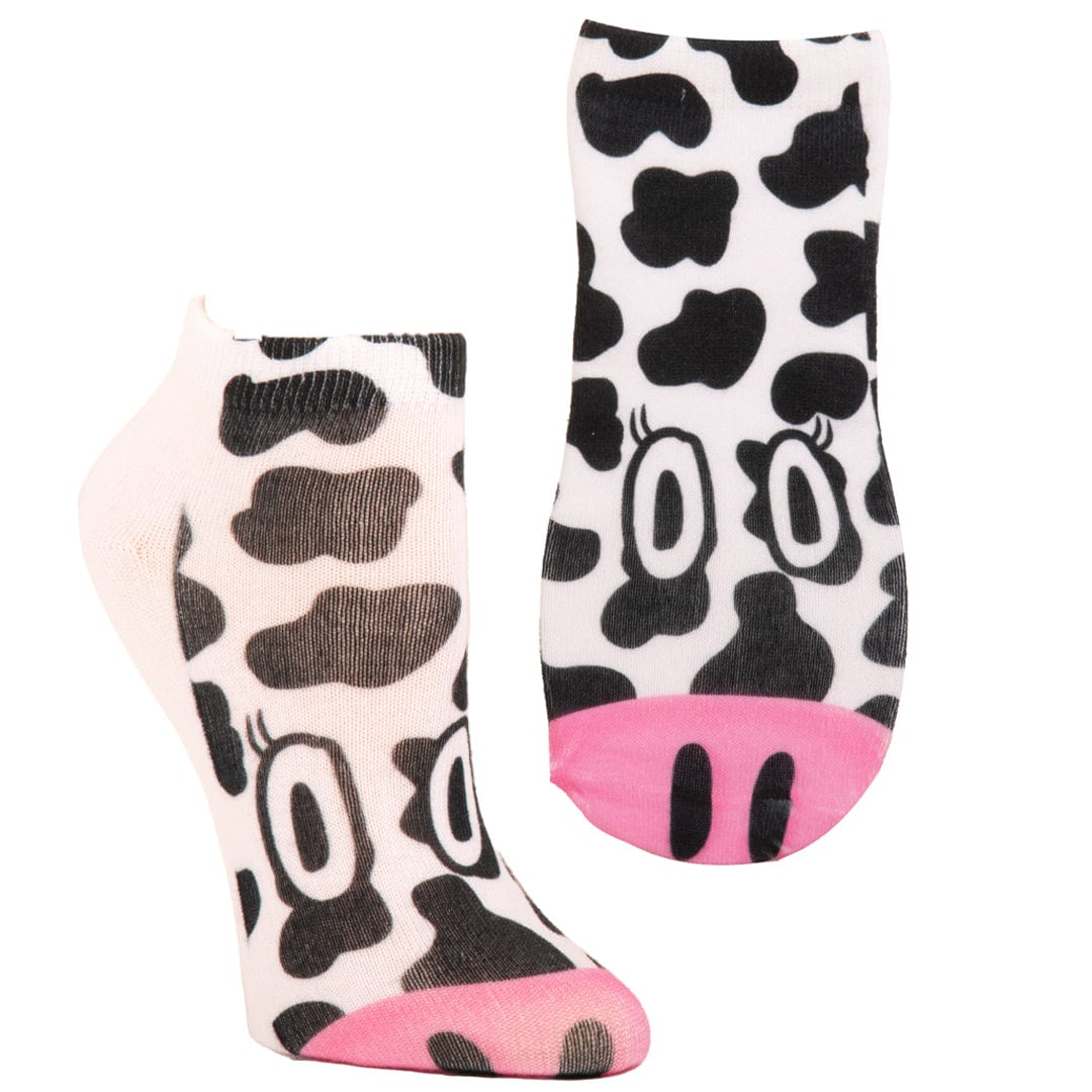 Cow Socks Ankle Sock White