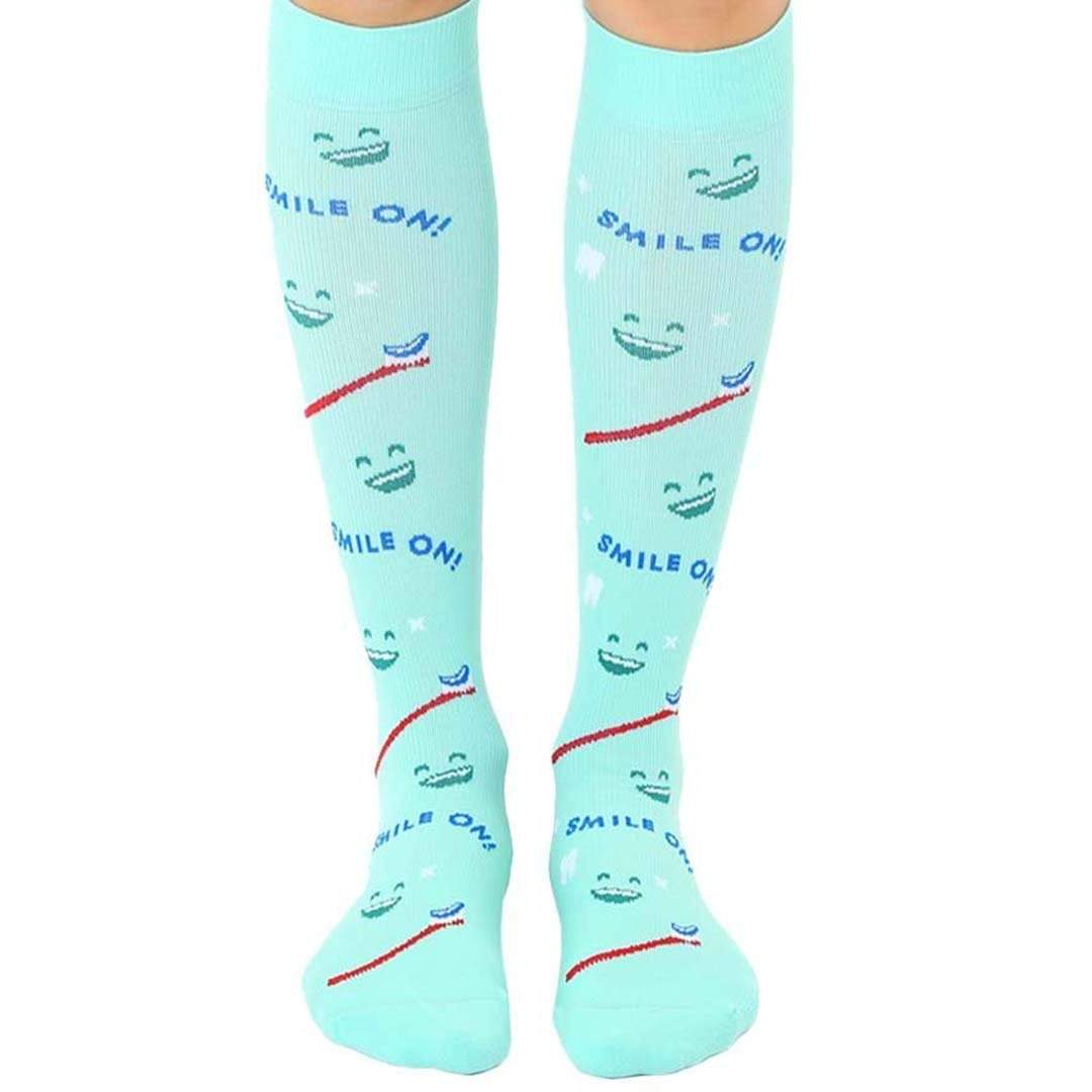 Dentist Unisex Compression Knee High Sock Aqua