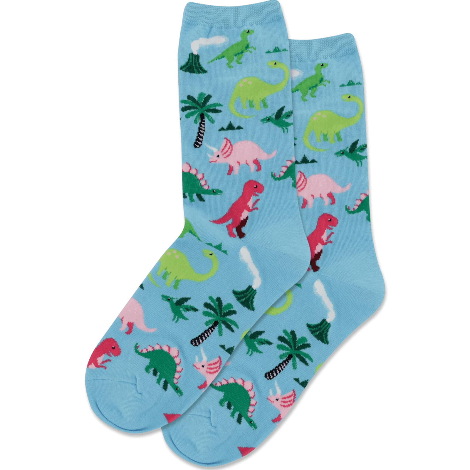 Dinosaurs Women's Crew Socks Blue
