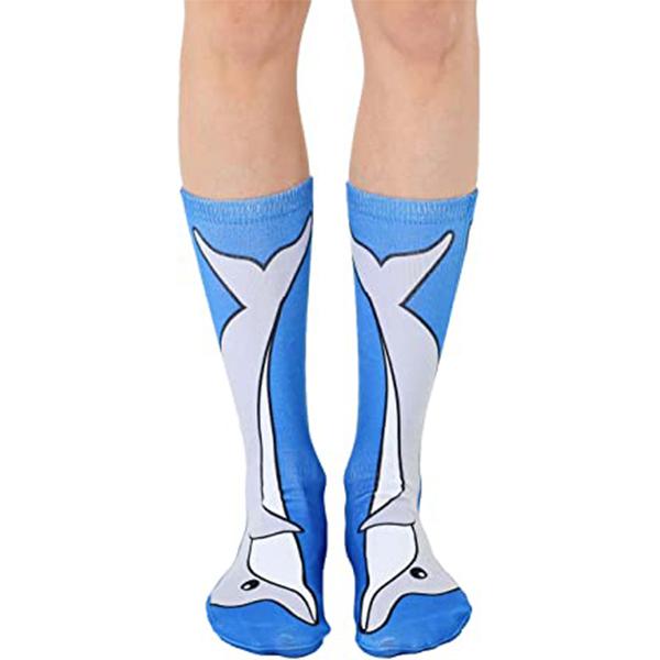 Dolphin Socks Unisex Crew Sock Blue