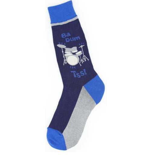 Drum Set Socks Men’s Crew Sock blue