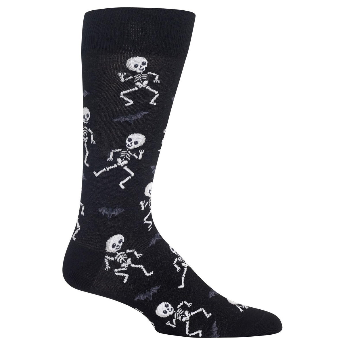 Dancing Skeletons Halloween Socks Men&#39;s Crew Sock black