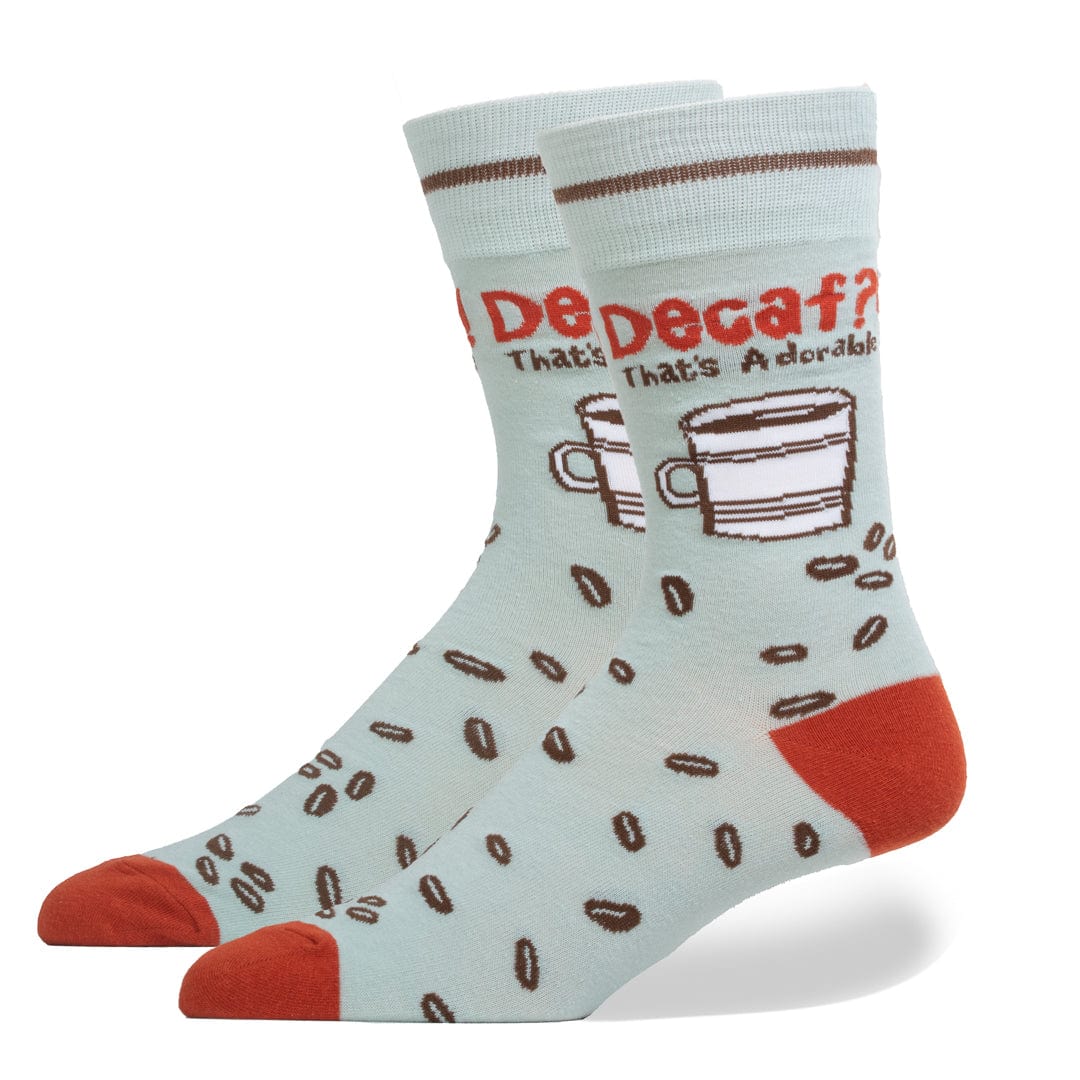 Decaf? That's Adorable Unisex Crew Sock Green