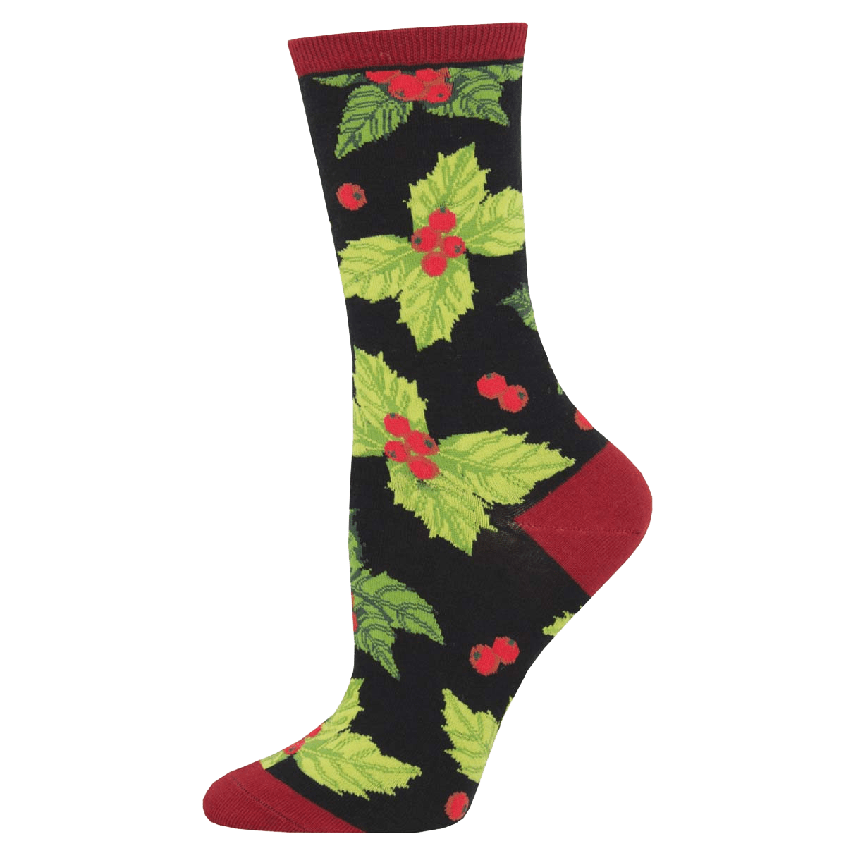 Deck The Halls Women's Crew Socks Black