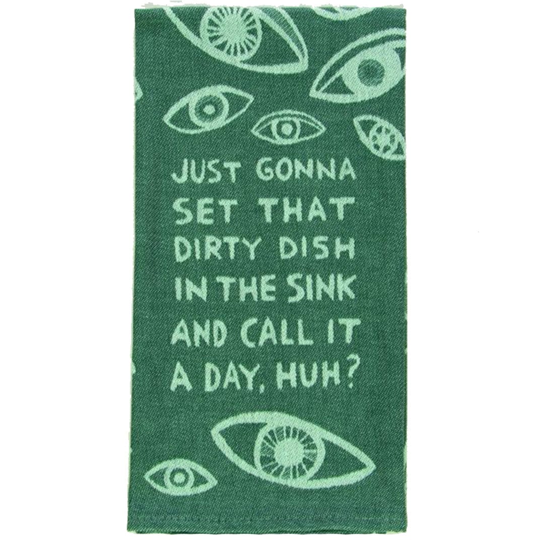 Dish in the Sink Dish Towel Green