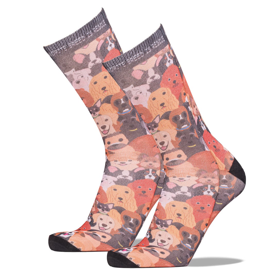 Dog Rescue My Favorite Breed is Rescue Crew Sock Multi