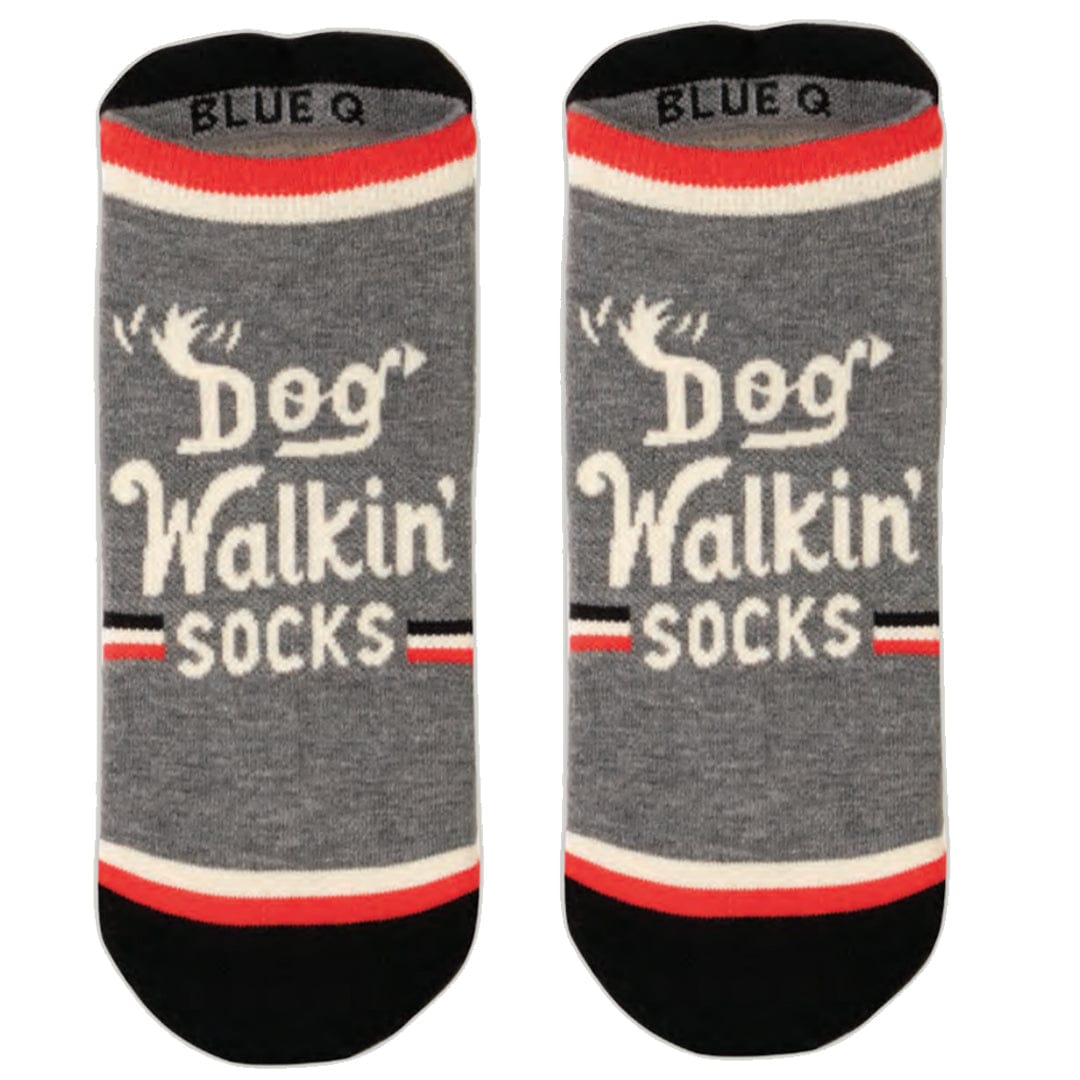 Dog Walkin&#39; Large Ankle Socks Grey