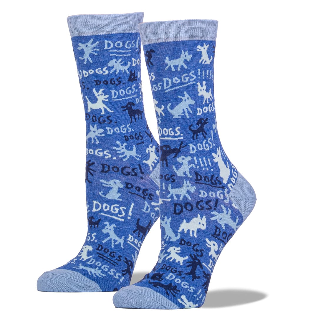 Dogs! Women's Crew Sock blue