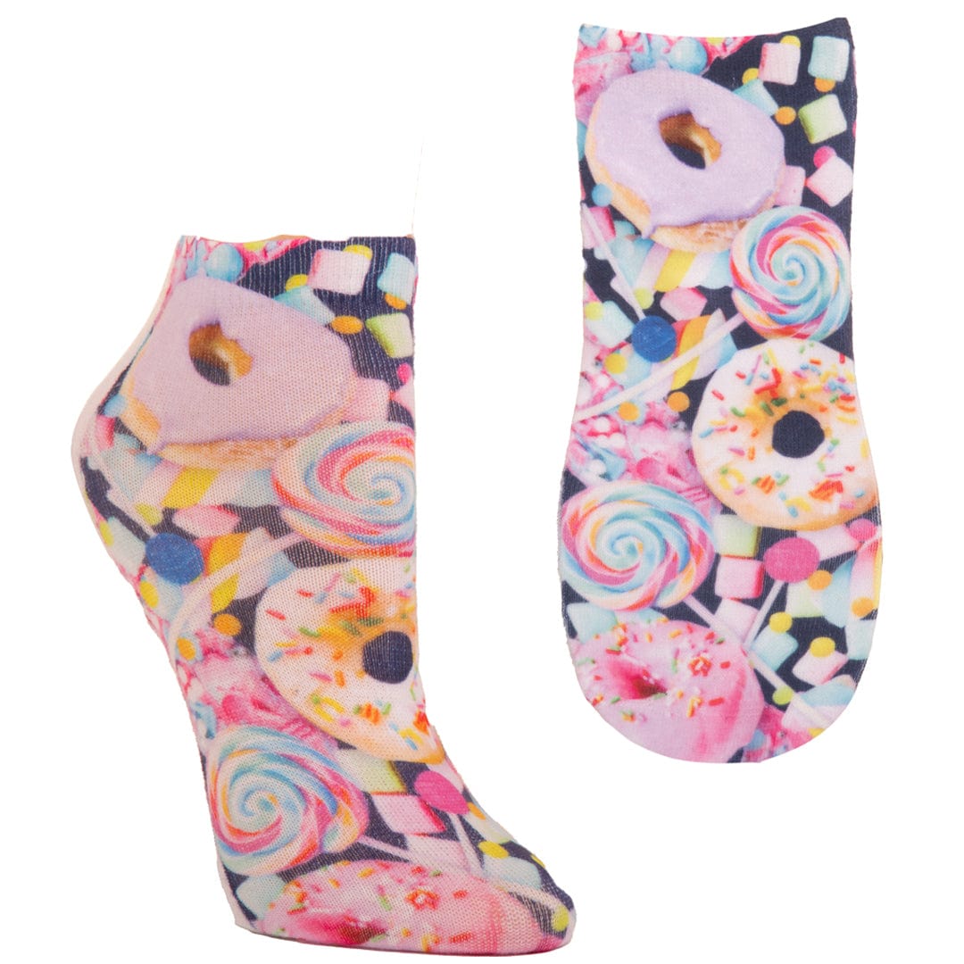 Donut and Candy Ankle Sock Pink