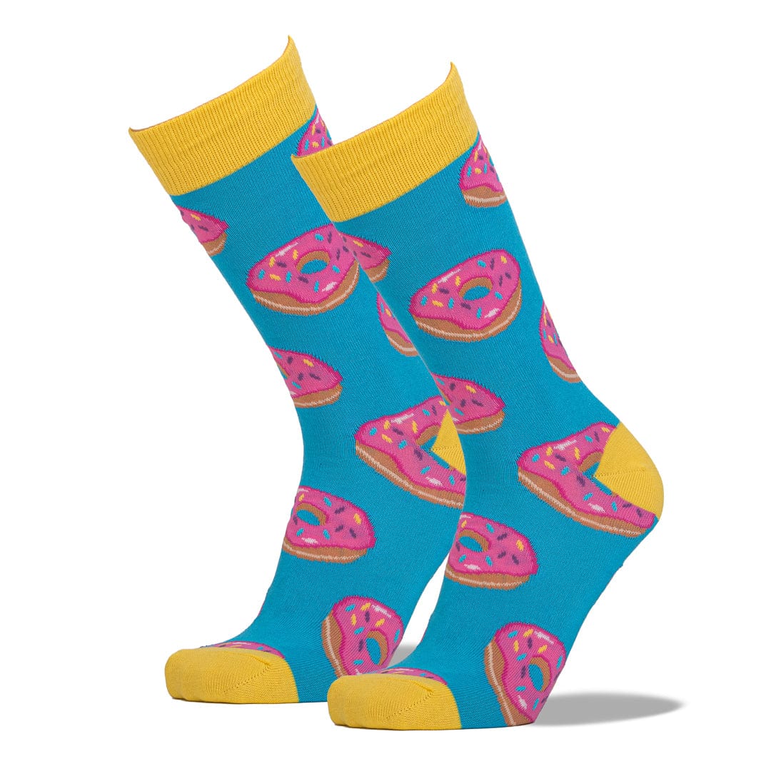 Donuts Socks Men’s Crew Sock Blue