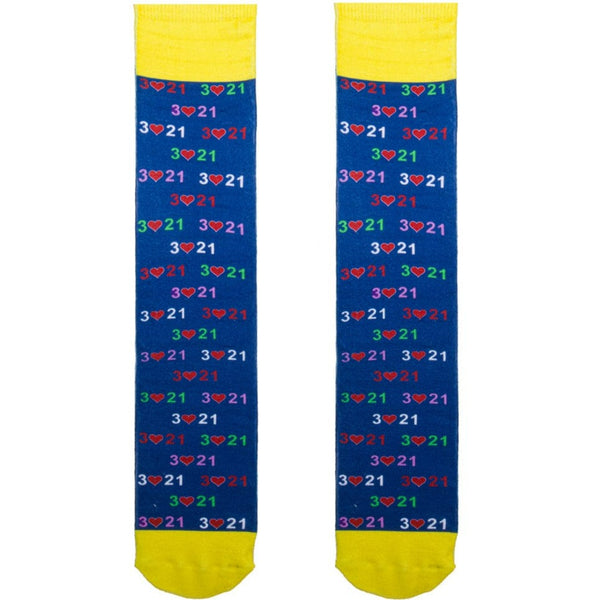 Down Syndrome Awareness Socks Unisex Knee High Sock Blue