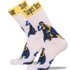 Down Syndrome Superhero Girl Crew Sock Men's / White