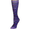 Purple Down Syndrome Awareness Socks Unisex Knee High Sock Purple