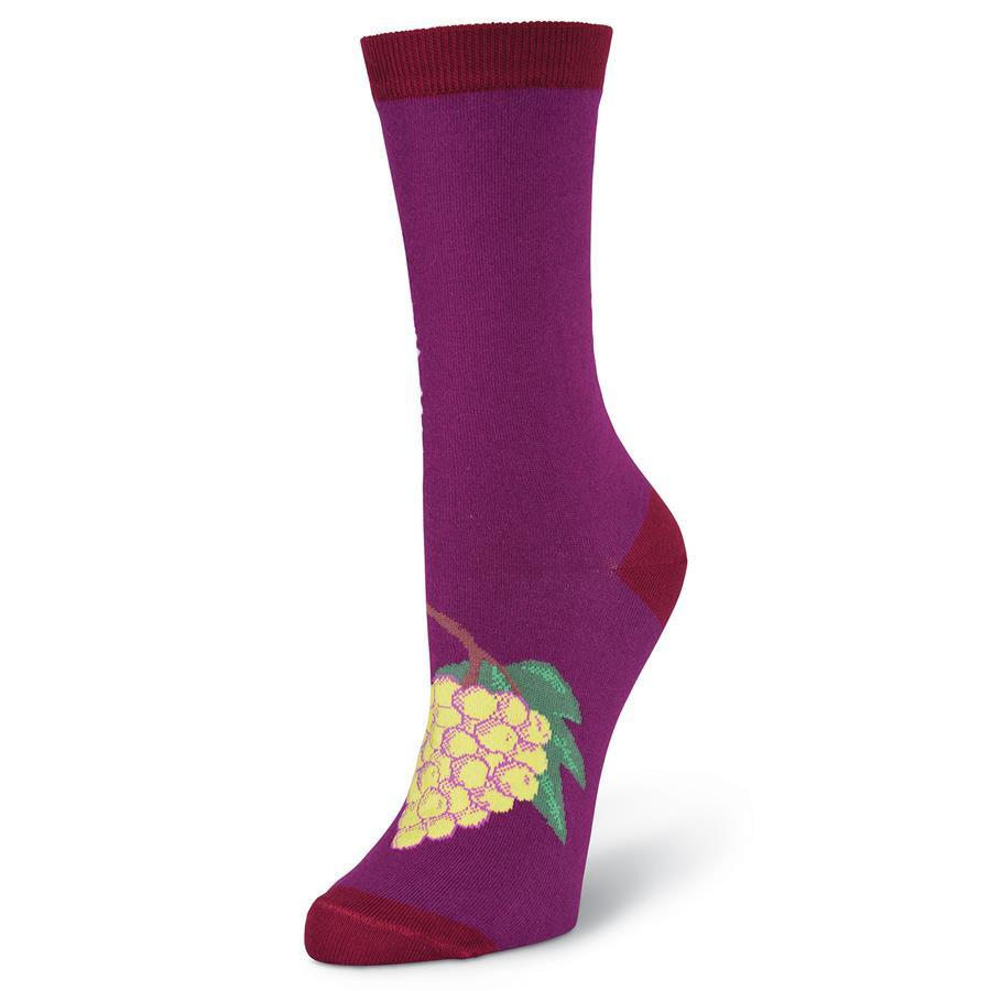 Drink Wine Women's Crew Sock Purple