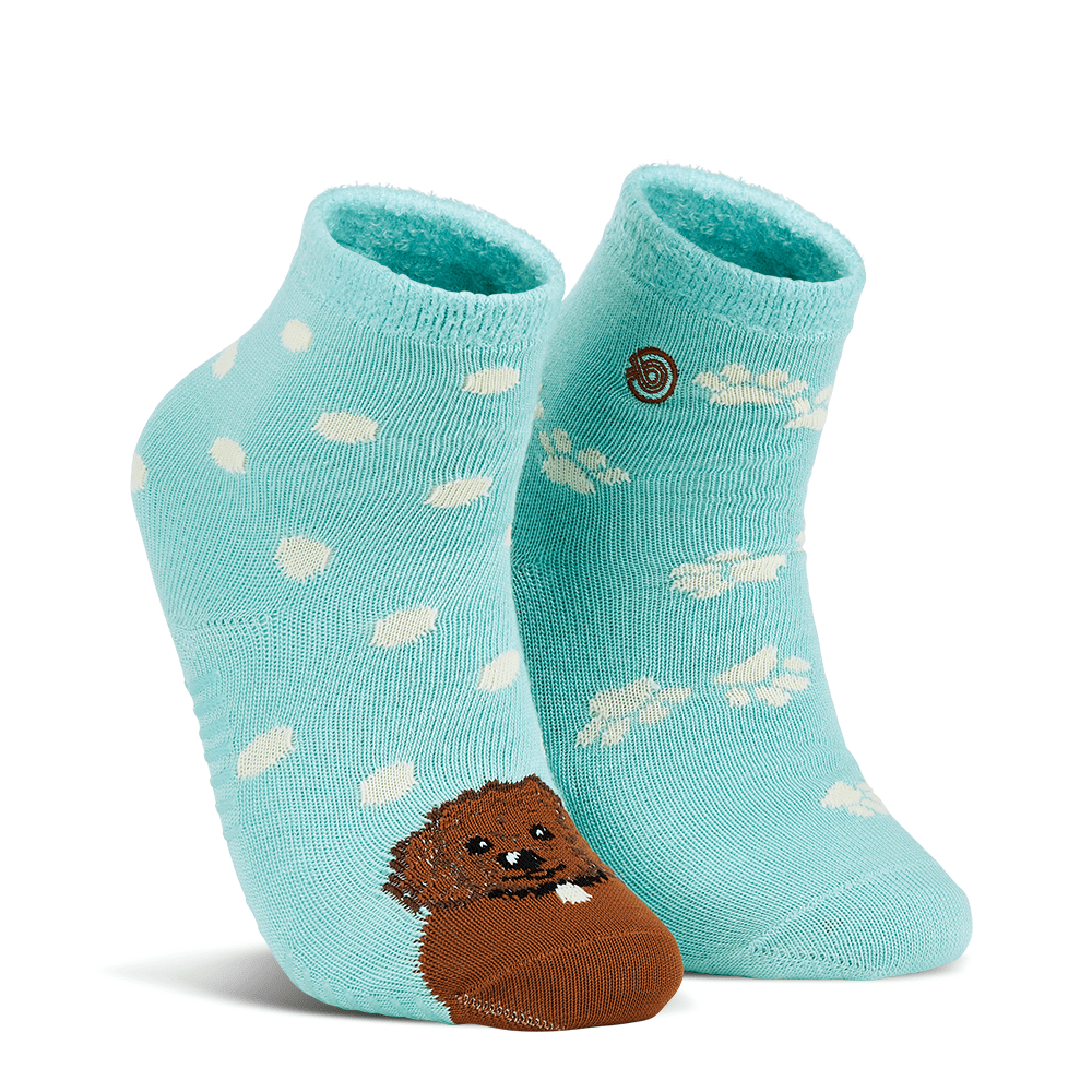 Emma Rae's Puppy Dog Fuzzy Socks Teal / Medium