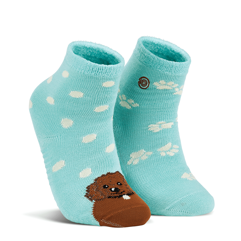 Emma Rae&#39;s Puppy Dog Fuzzy Socks Teal / Medium
